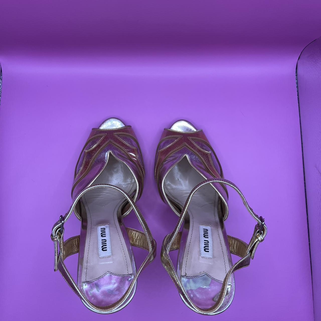 Miu Miu Women's Pumps - Gold – Size 38 Miu Miu me… - image 4