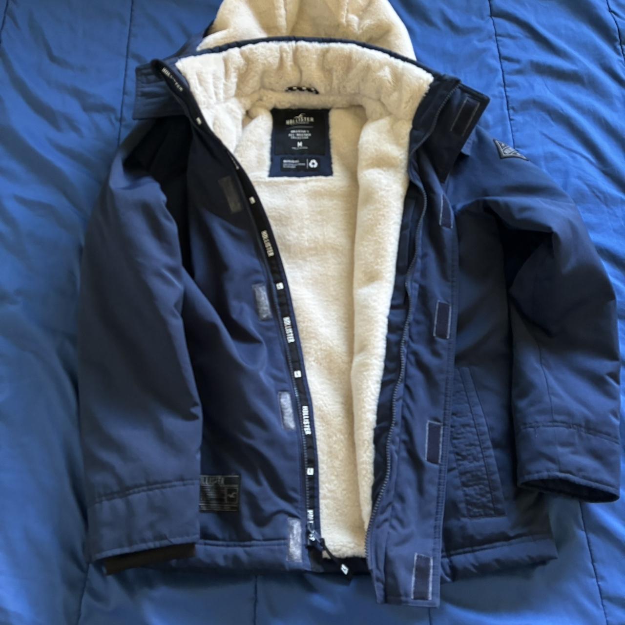 Navy blue Hollister Fitch Sherpa lined Depop