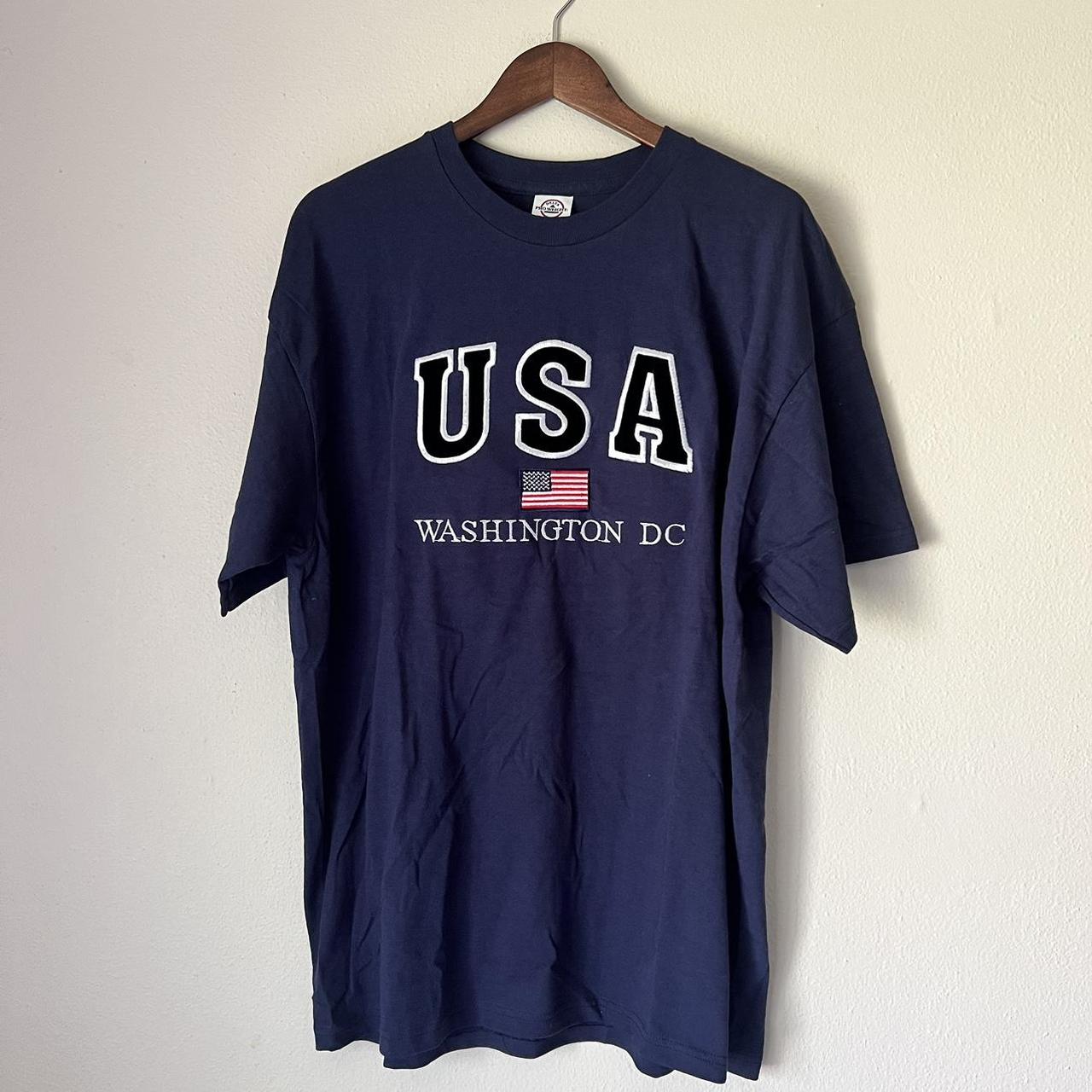 Vintage Delta Pro Weight 2024 Washington D.C. Embroidered T-Shirt Men's Size XL Blue