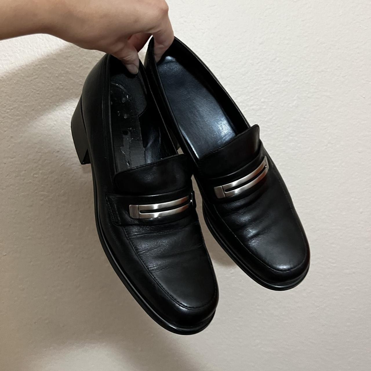 Vintage leather loafers by Nine West black... - Depop
