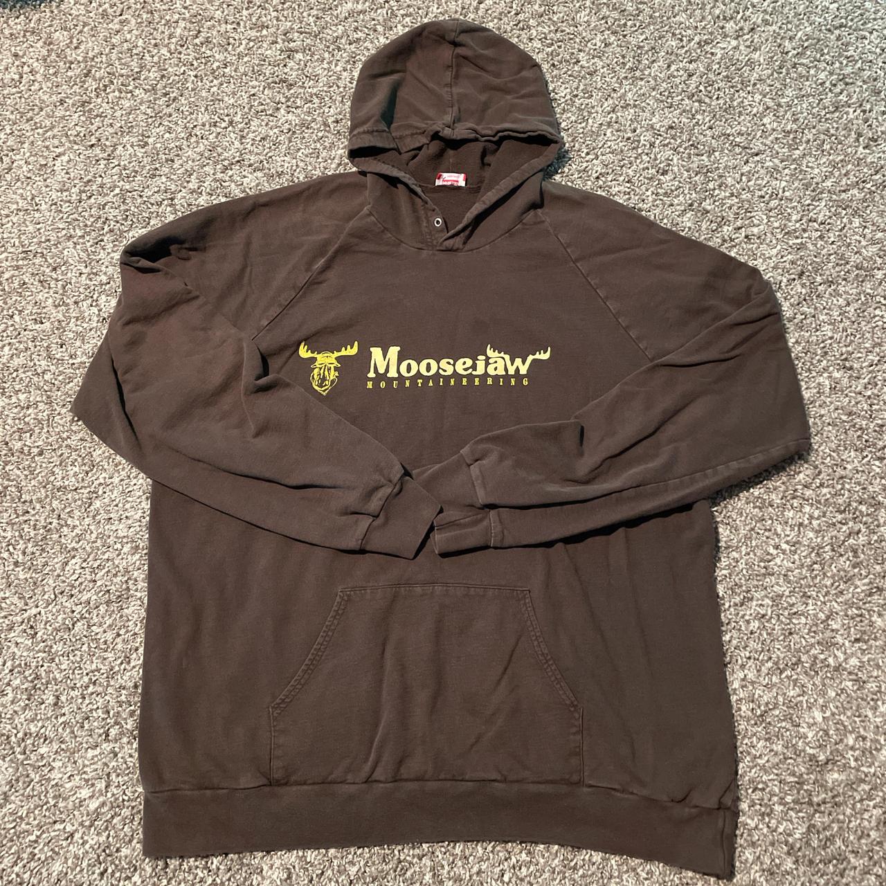 Moosejaw Brown hoodie Size Large Depop