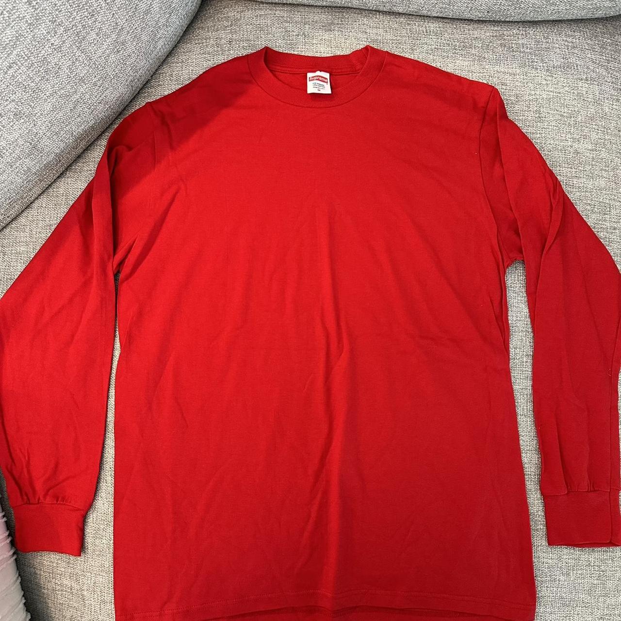 Supreme Blank T shirt Long Sleeve Red. Brand new Depop