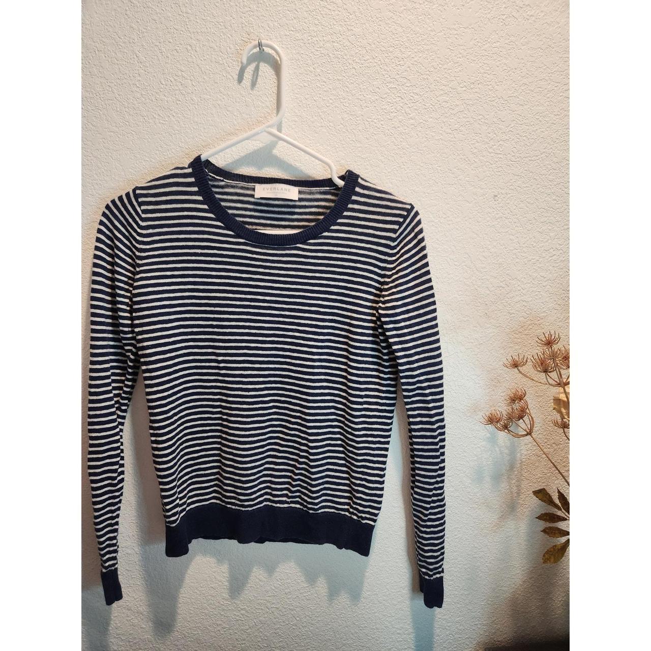 Everlane Women's Sweater Blue/White XS – EUC Everlane Navy