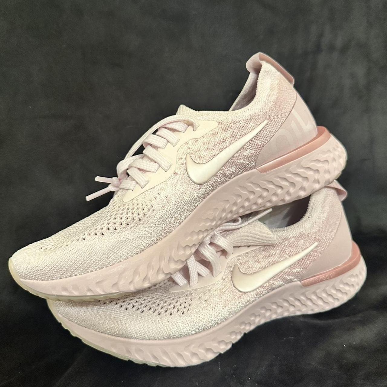 NIKE EPIC REACT FLYKNIT PEARL PINK WOMANS 6 Depop