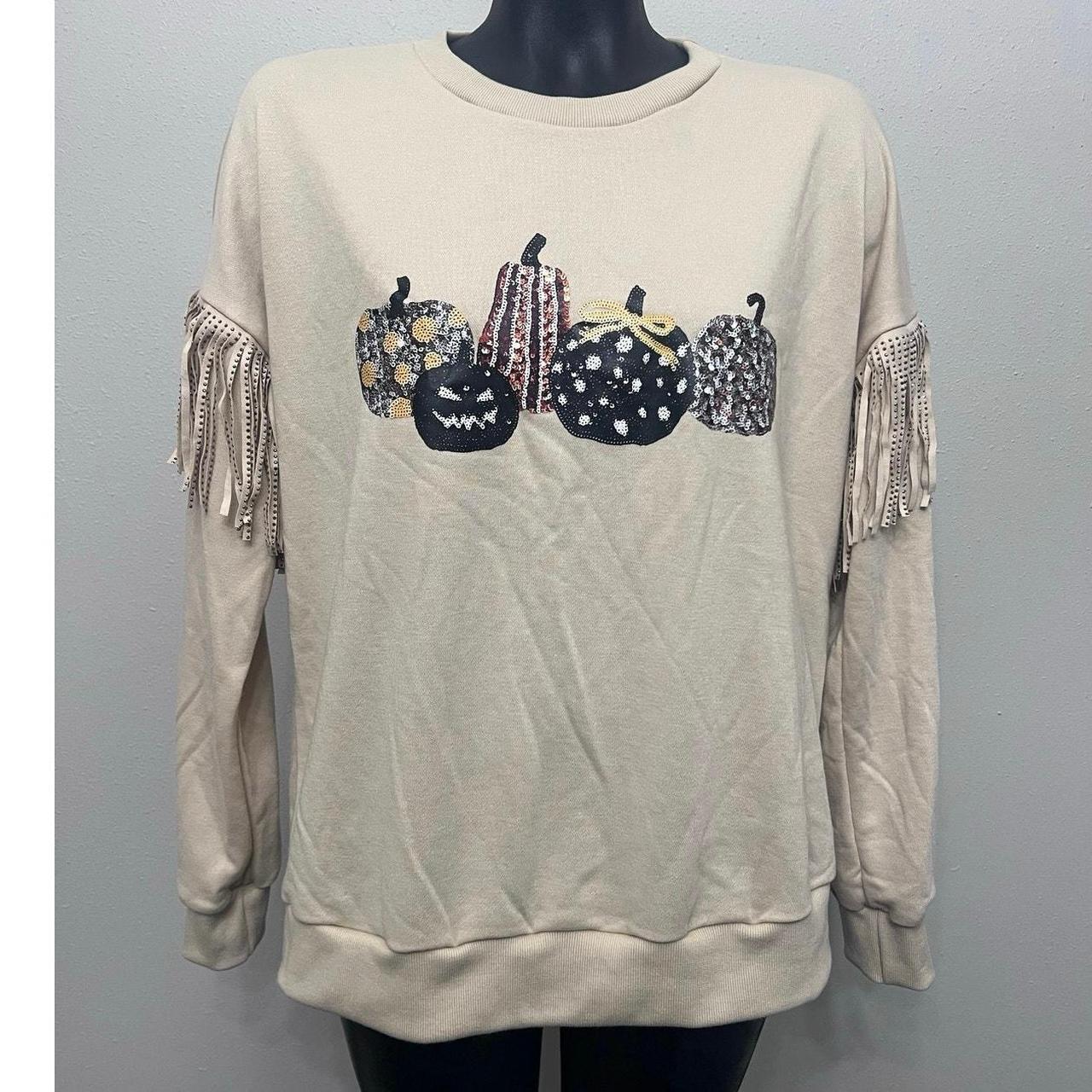 Source Unknown Women's Blouse - Cream/Multi - L –… - image 1