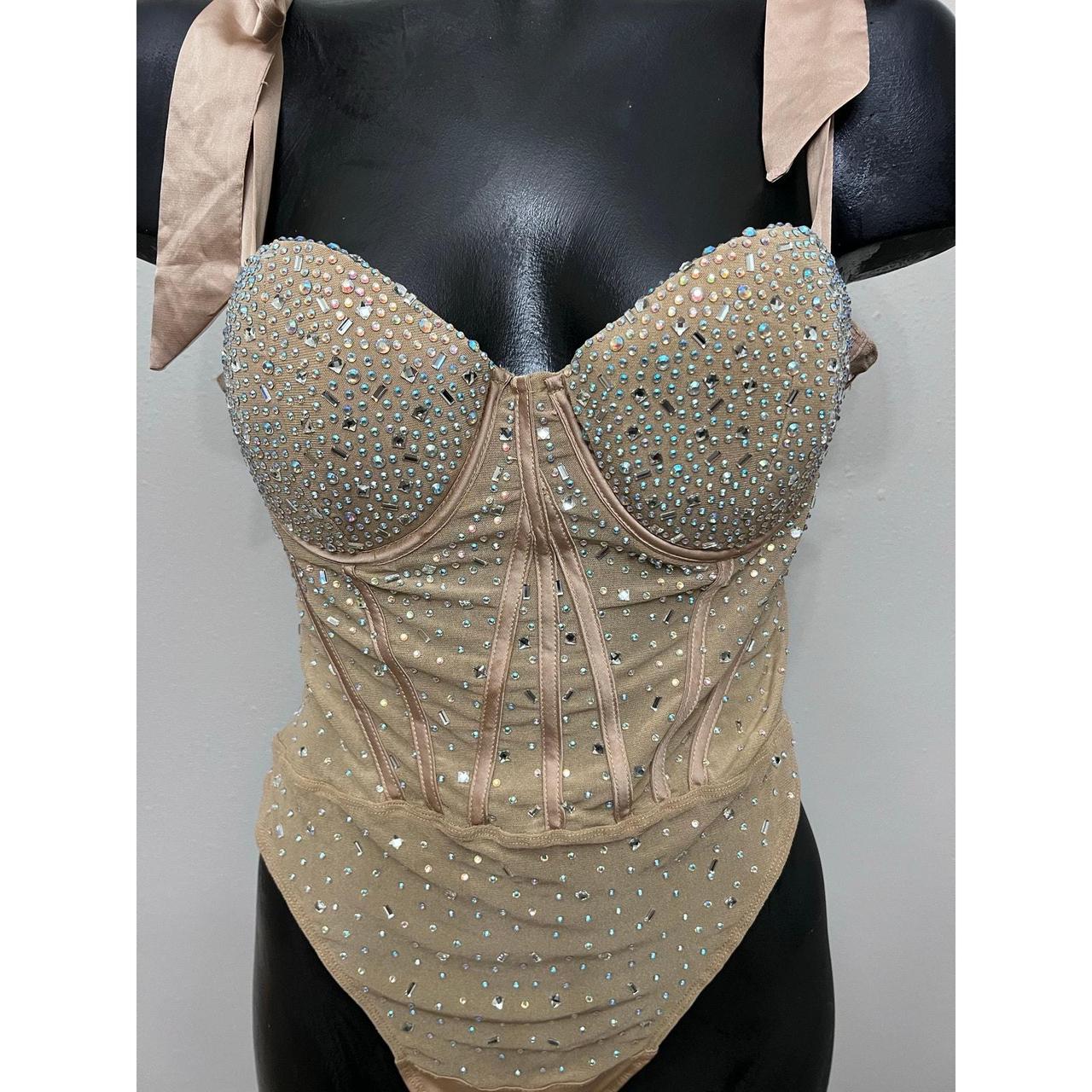 Source Unknown Women's Bodysuit - Cream/Multi - L… - image 1