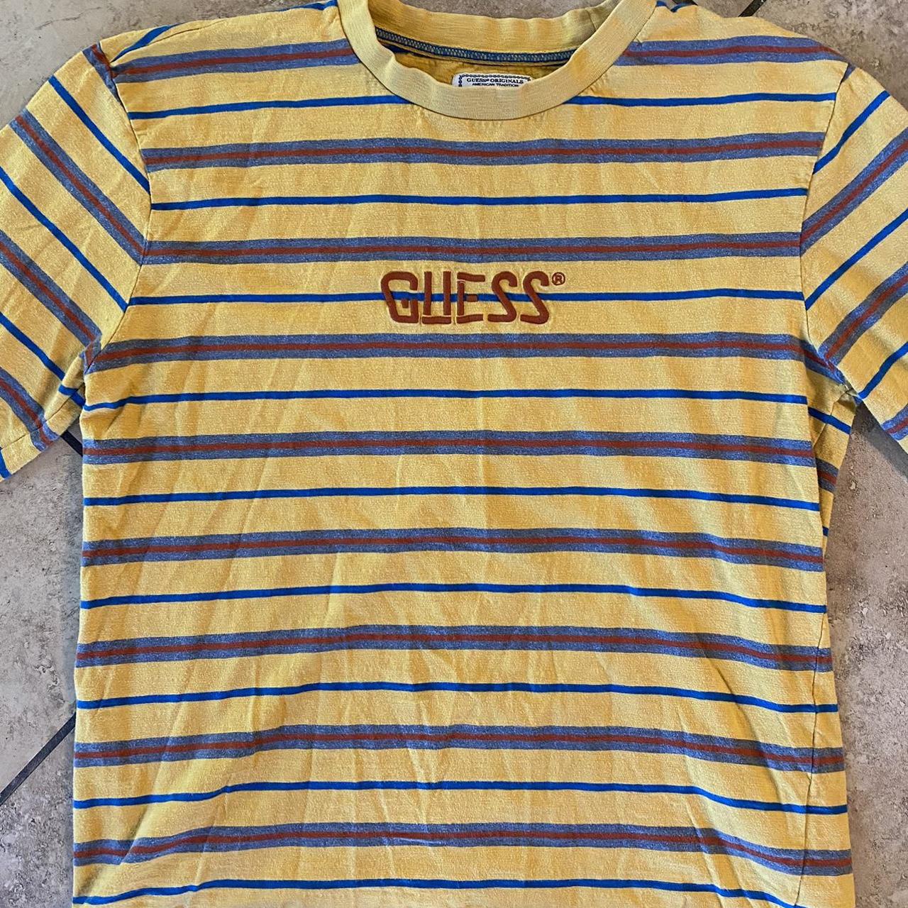 Blue and best sale yellow guess shirt