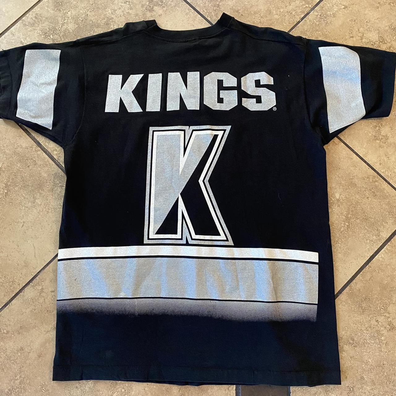 Purple and white 90s Los Angeles Kings NHL size XL - Depop