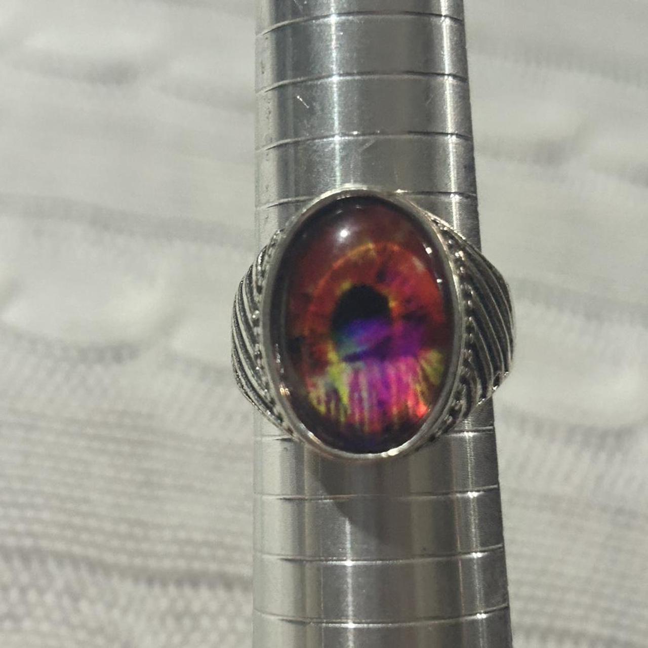 Men's Ring - Silver – Dragon Eye Statement Ring S… - image 1