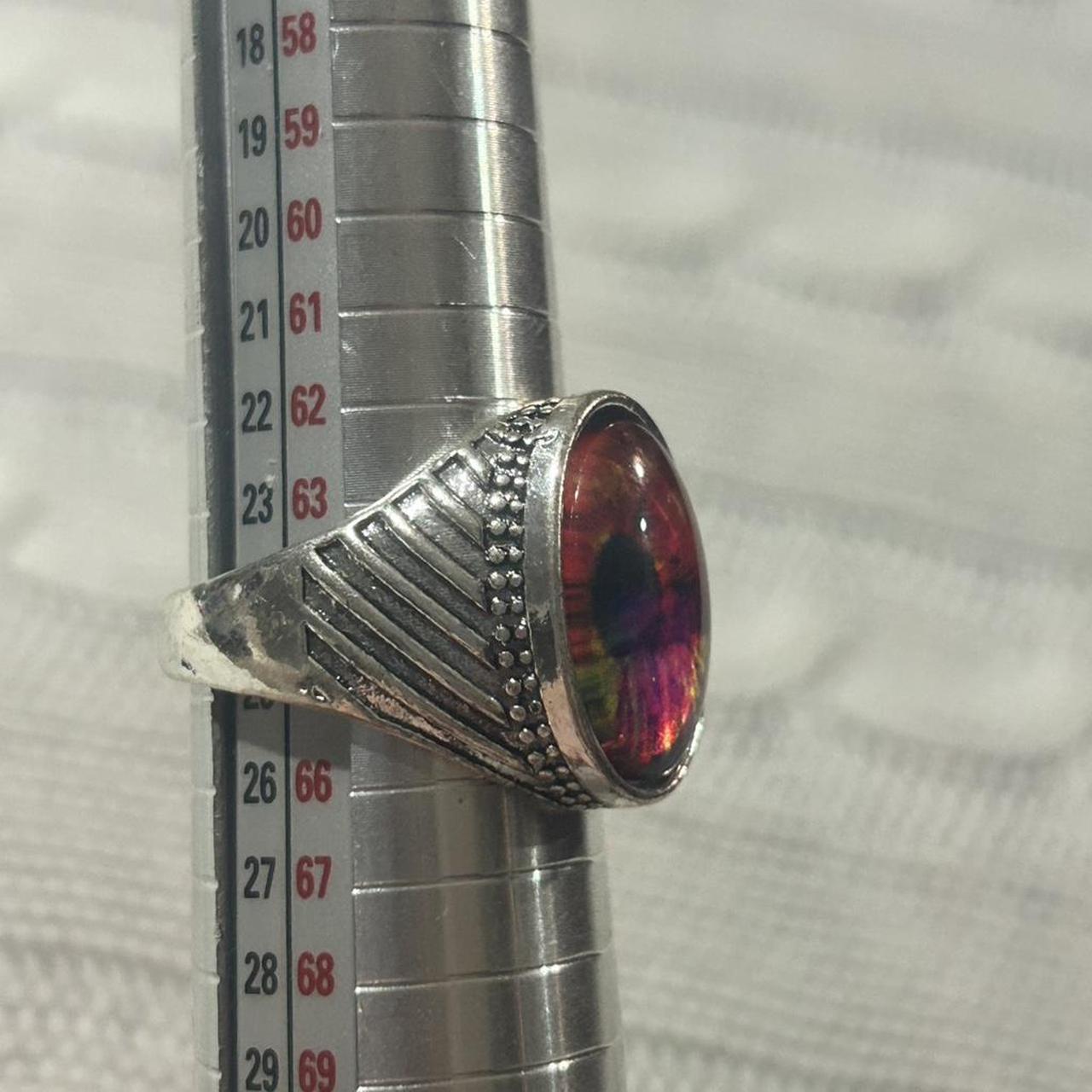 Men's Ring - Silver – Dragon Eye Statement Ring S… - image 2