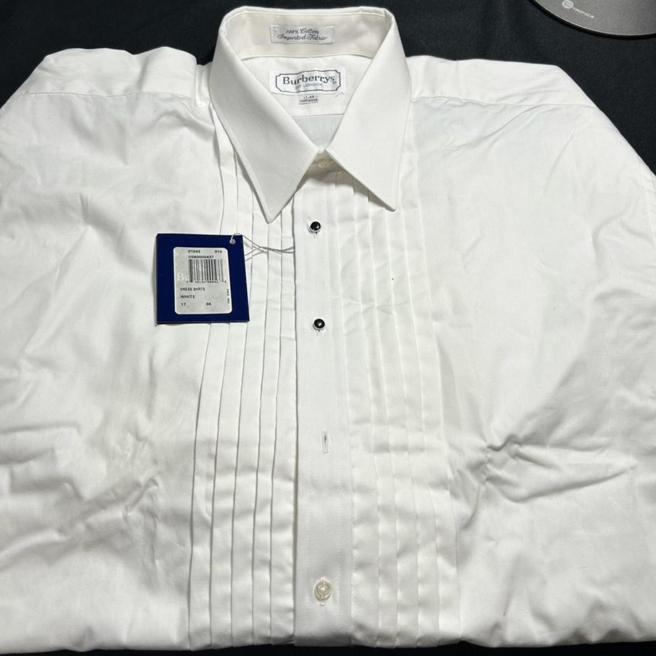 White fairly new Burberry dress Tuxedo shirt