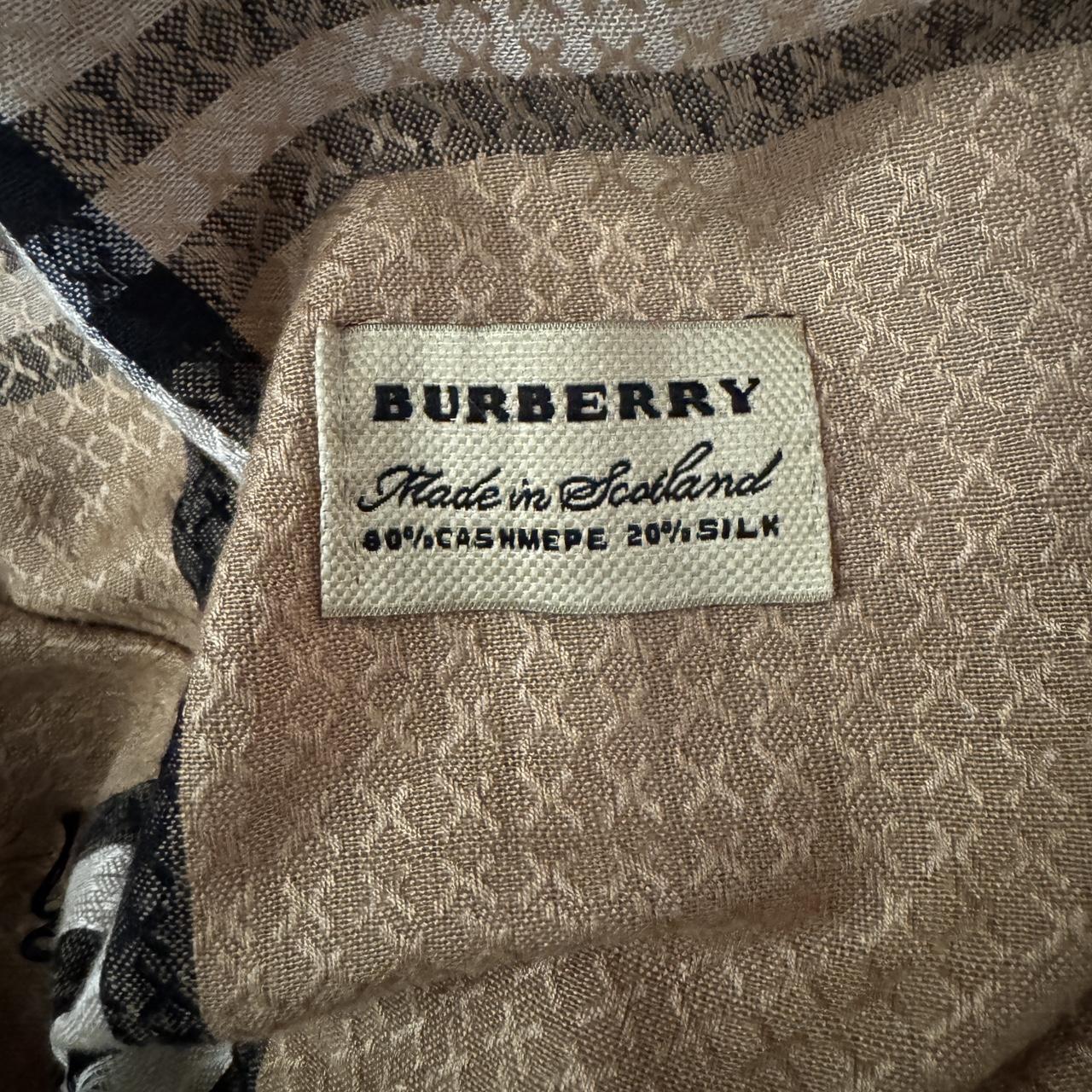 Burberry Check Cashmere Silk Scarf 80 Cashmere 20