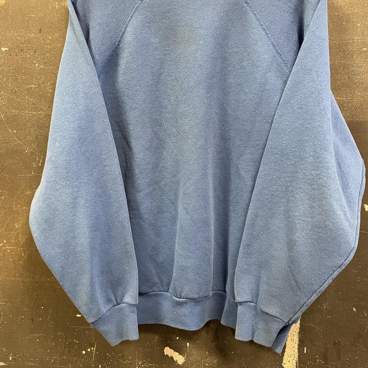 Vintage 90s blank blue Crewneck sweatshirt Good... - Depop