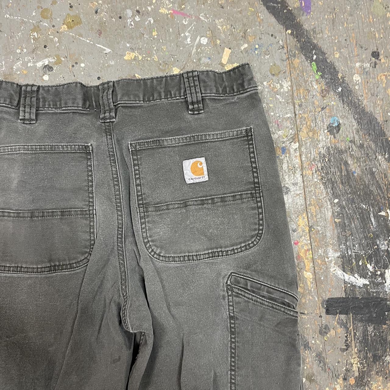 Carhartt grey work pants overall worn condition... - Depop