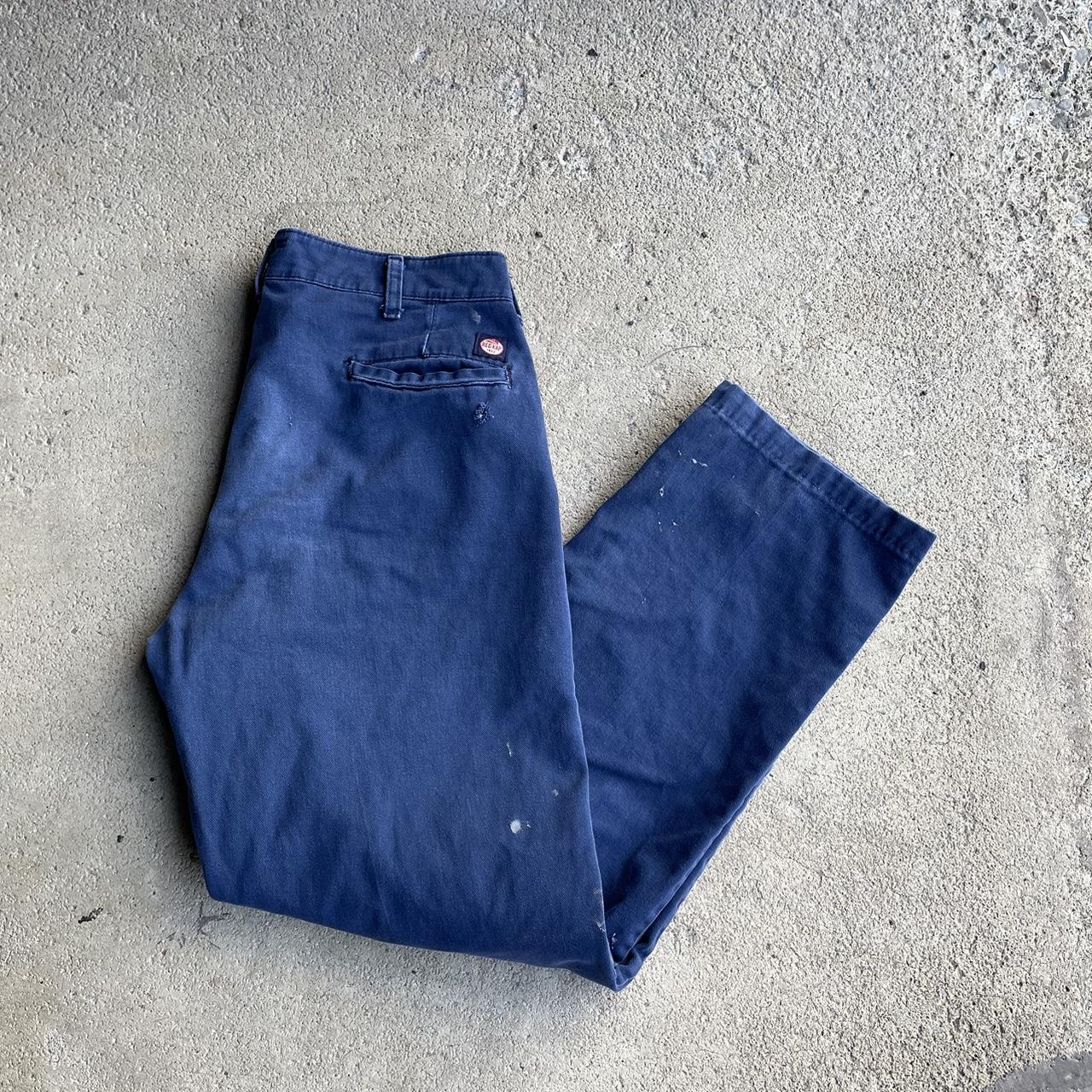 Dickies Men's Blue Trousers Depop