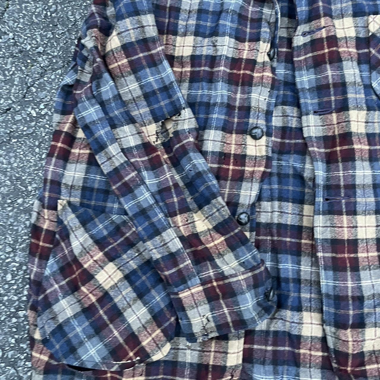 Vintage Pendleton wool flannel shirt Worn condition... Depop