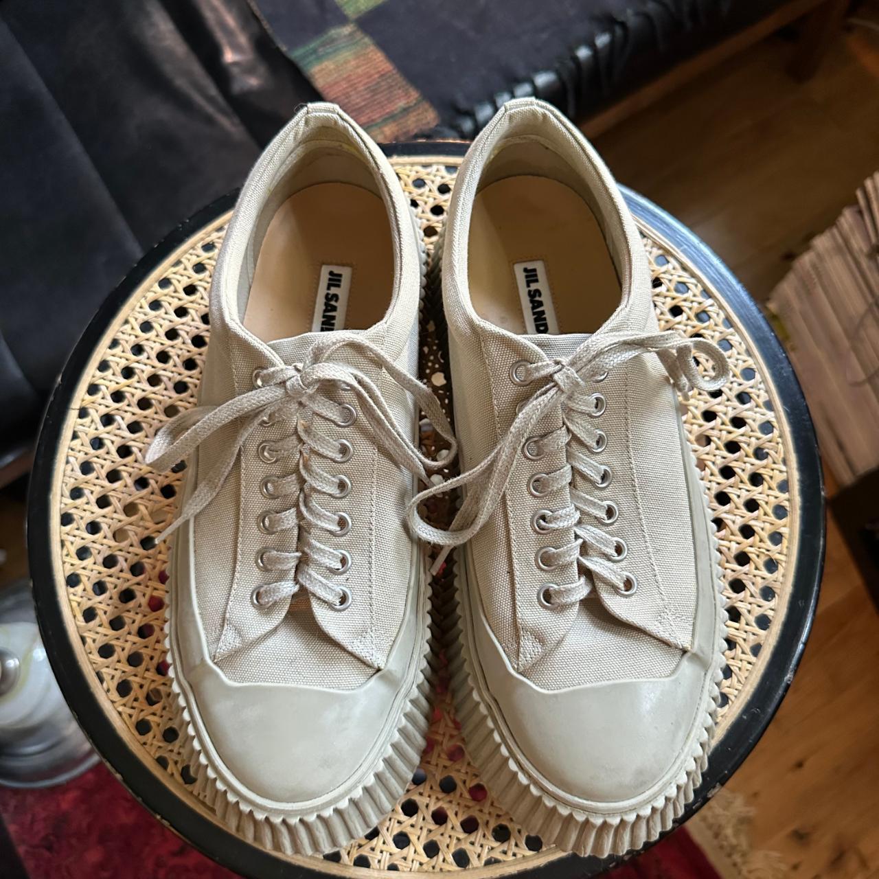 Jil Sander Platform Sneakers in Cream. Worn once. | Depop