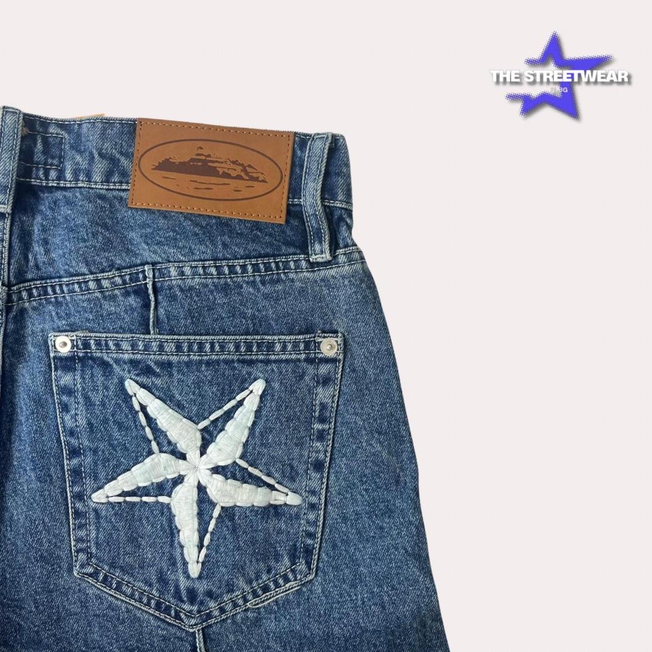 Cortez C-Star Denim Jorts Faded Blue | Depop