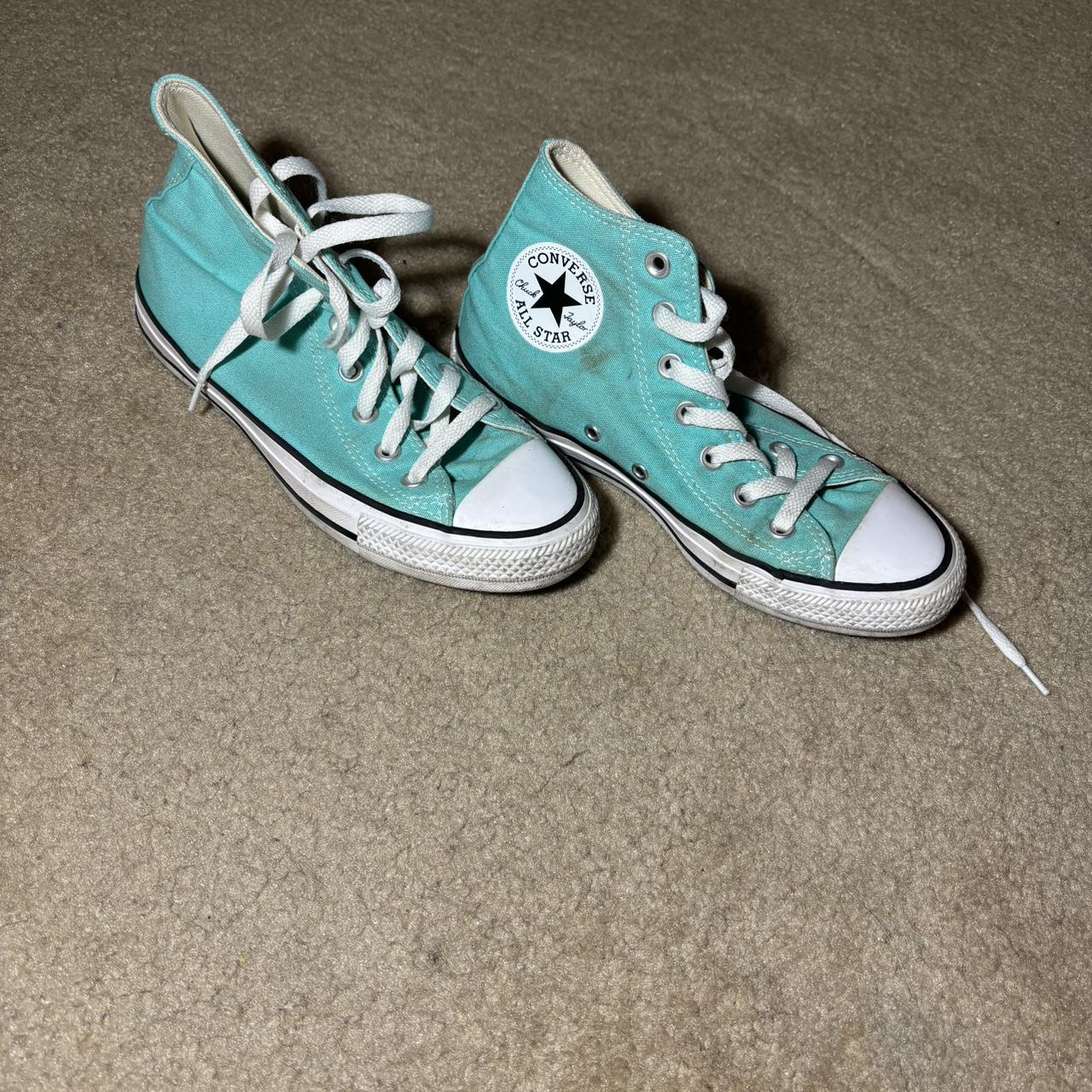 bright aqua turquoise converse women s size 7