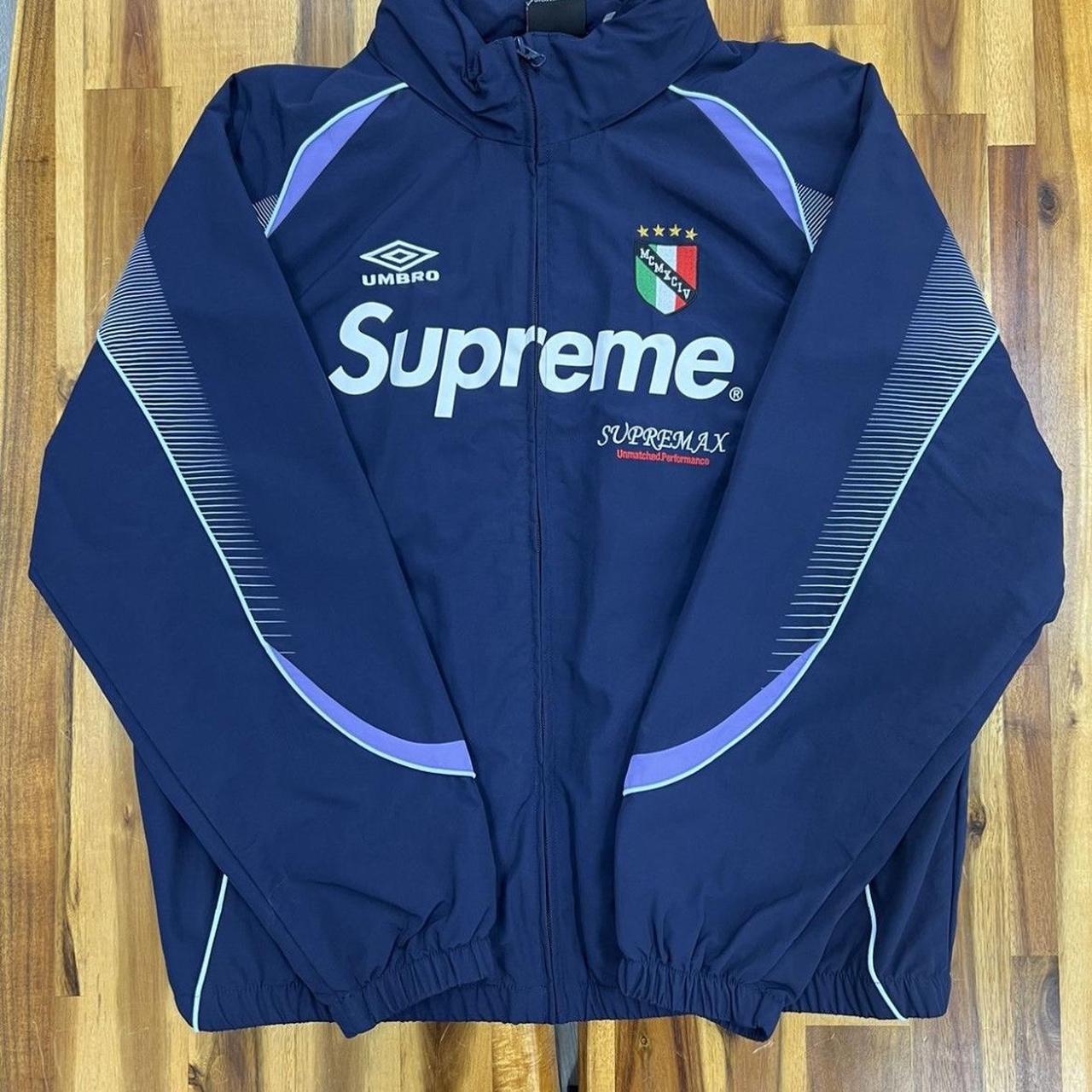 Supreme Umbro Track Jacket Navy Size Large used in... - Depop