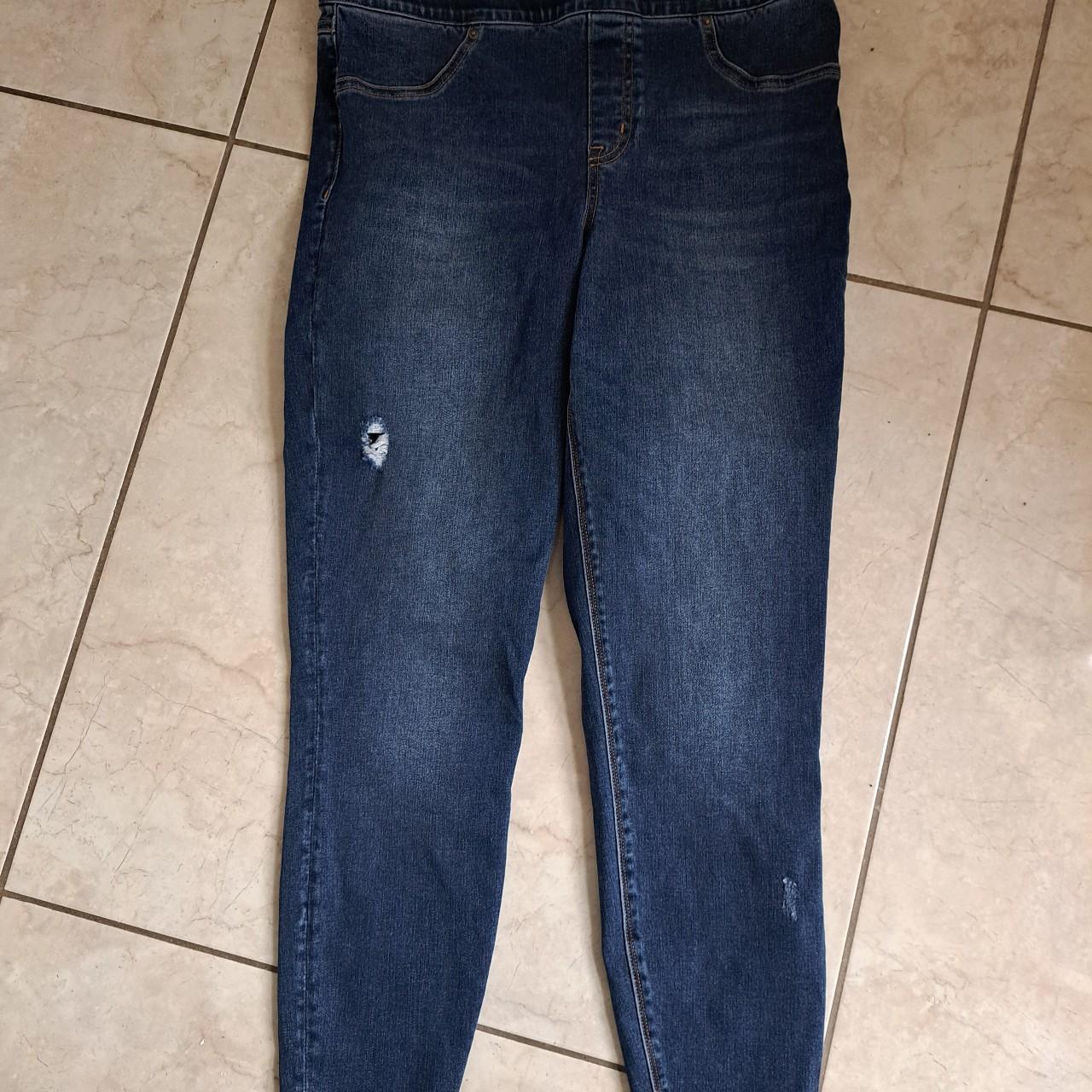 Spanx blue distressed skinny jeans Size: S NWTG - Depop