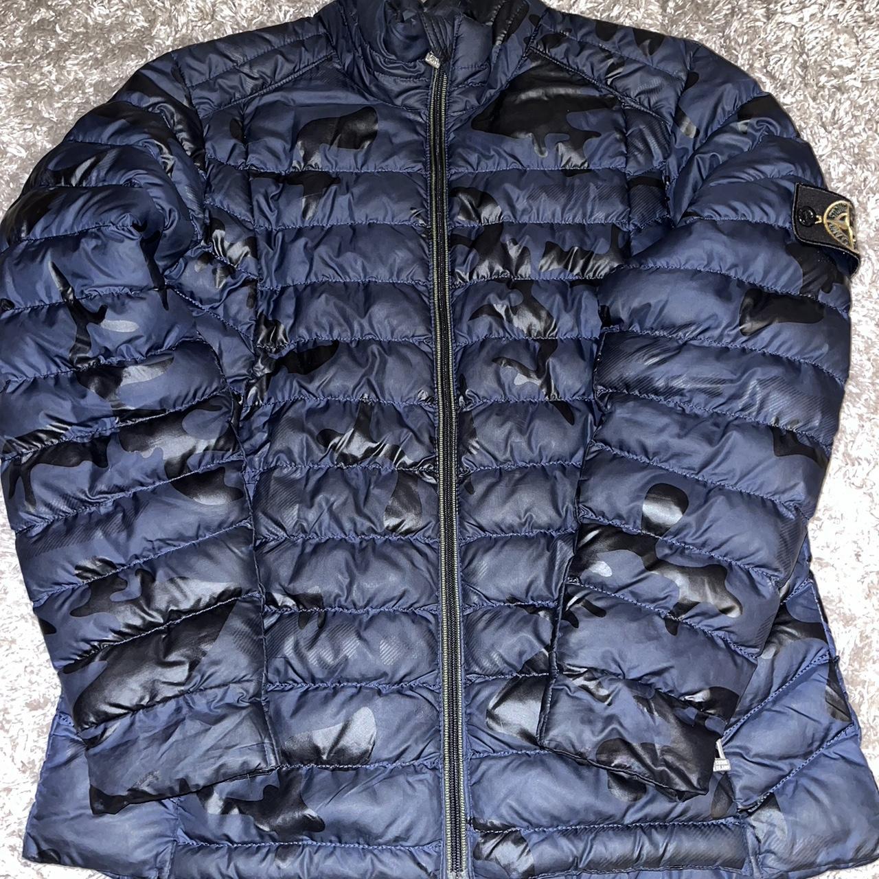 Blue camo stone island jacket online