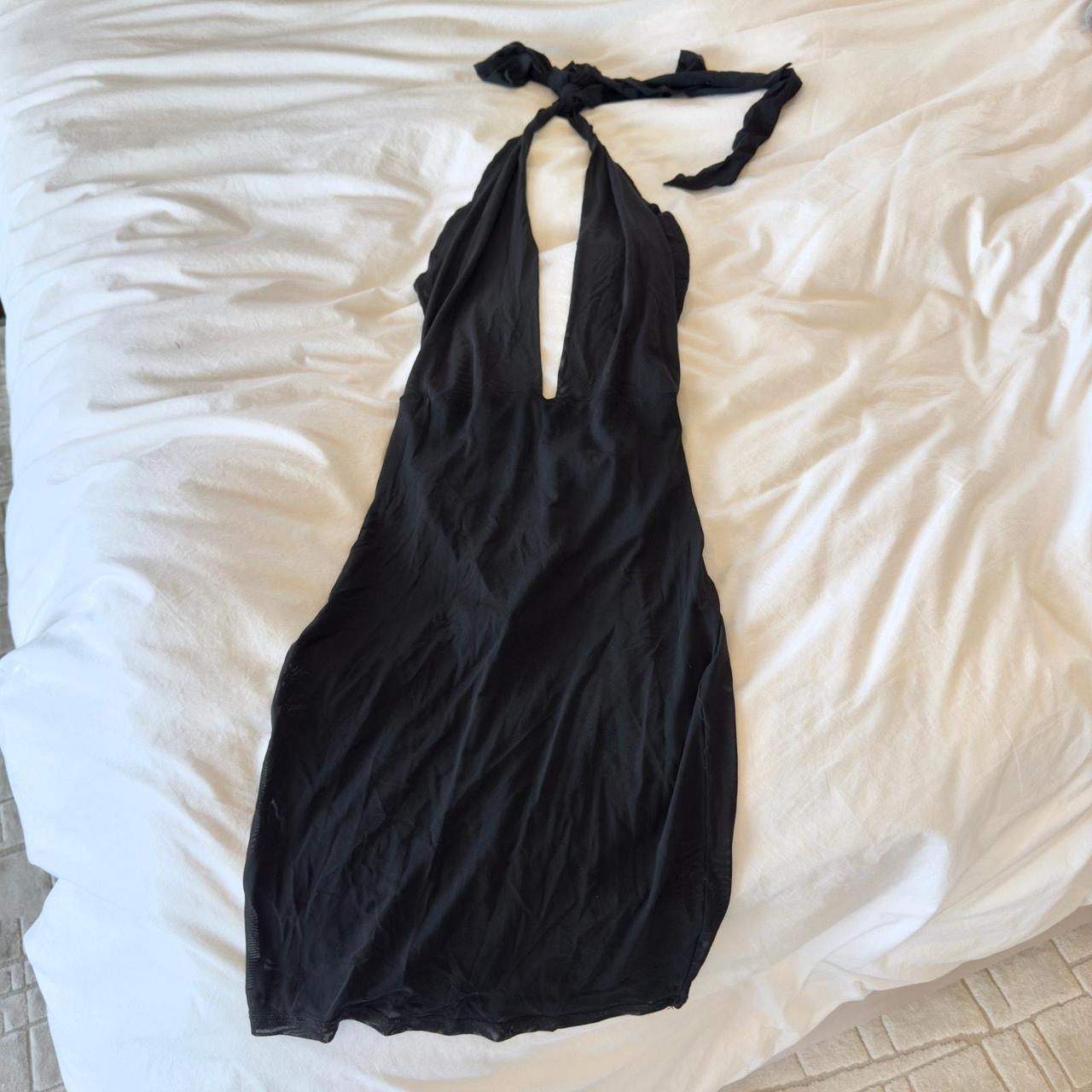 Naked Wardrobe The Meshed Up Mini Dress Black Size Depop