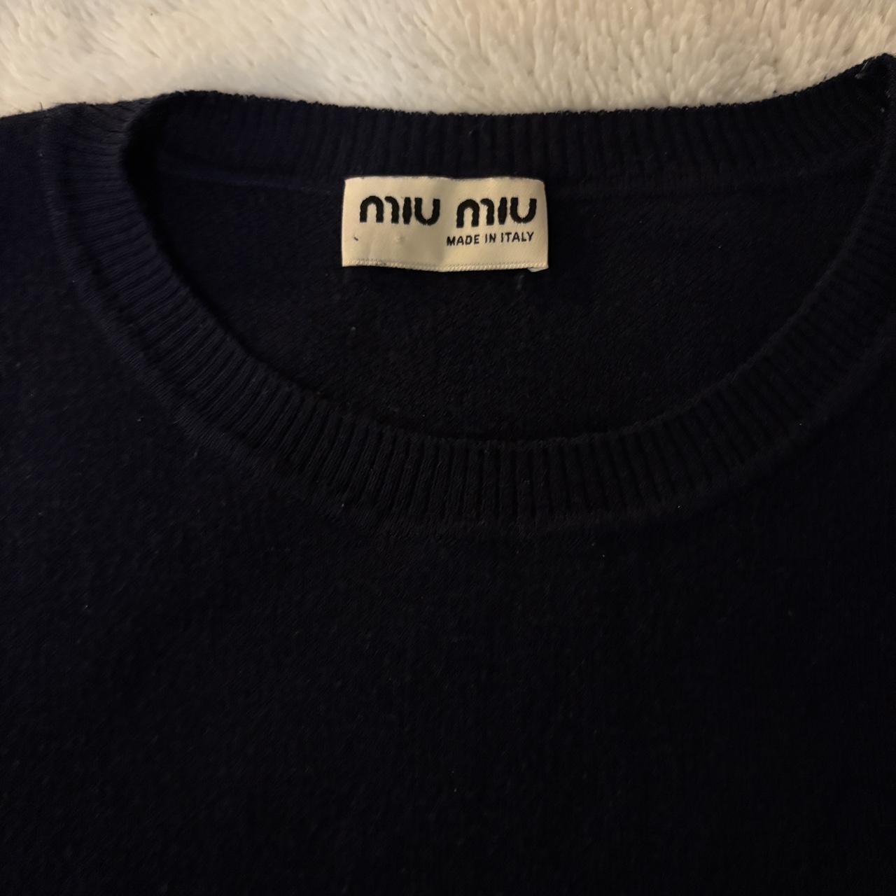 Miu Miu Women's Sweater - Navy/Blue - M – MIU MIU… - image 2