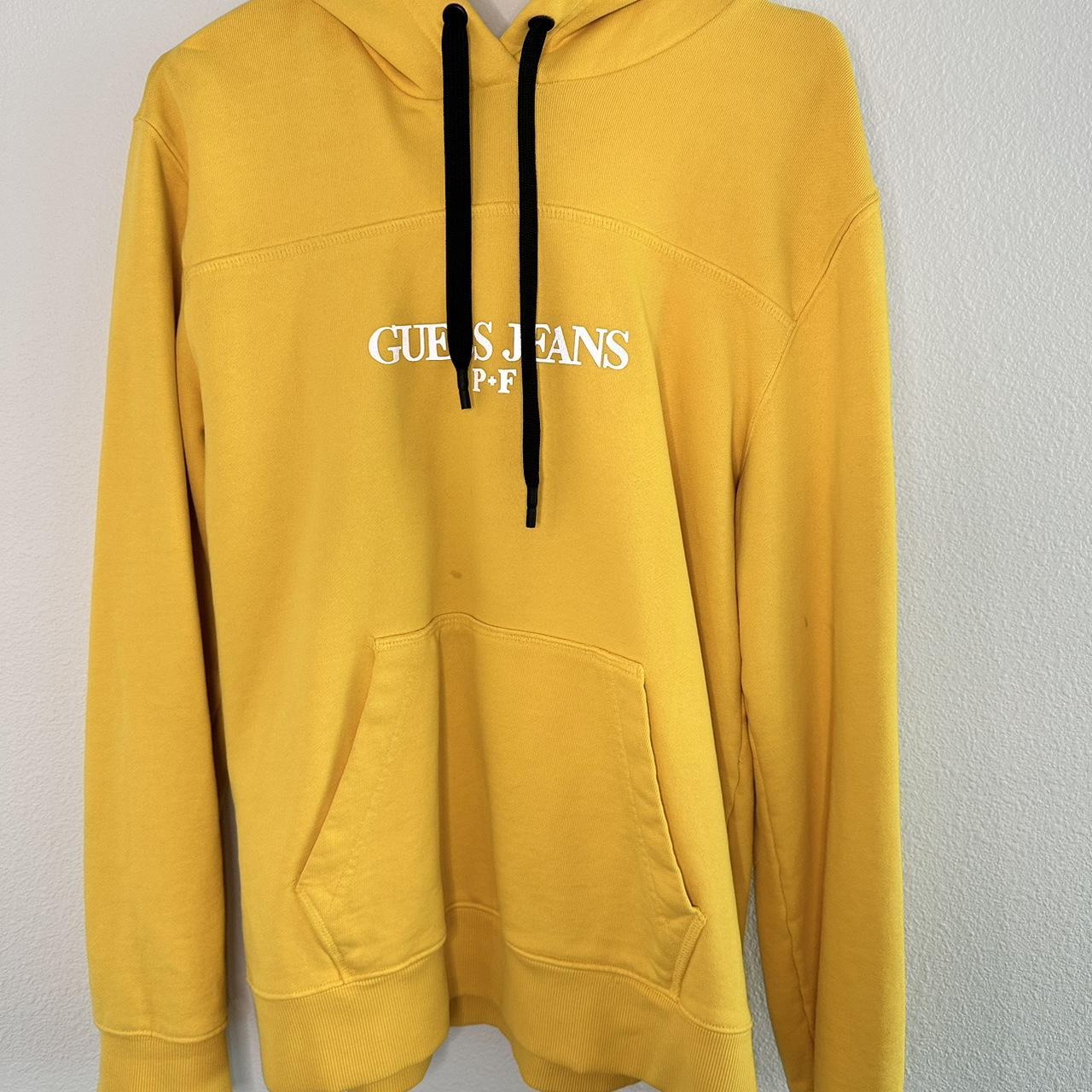 GUESS + Places & faces yellow hooded jacket... - Depop