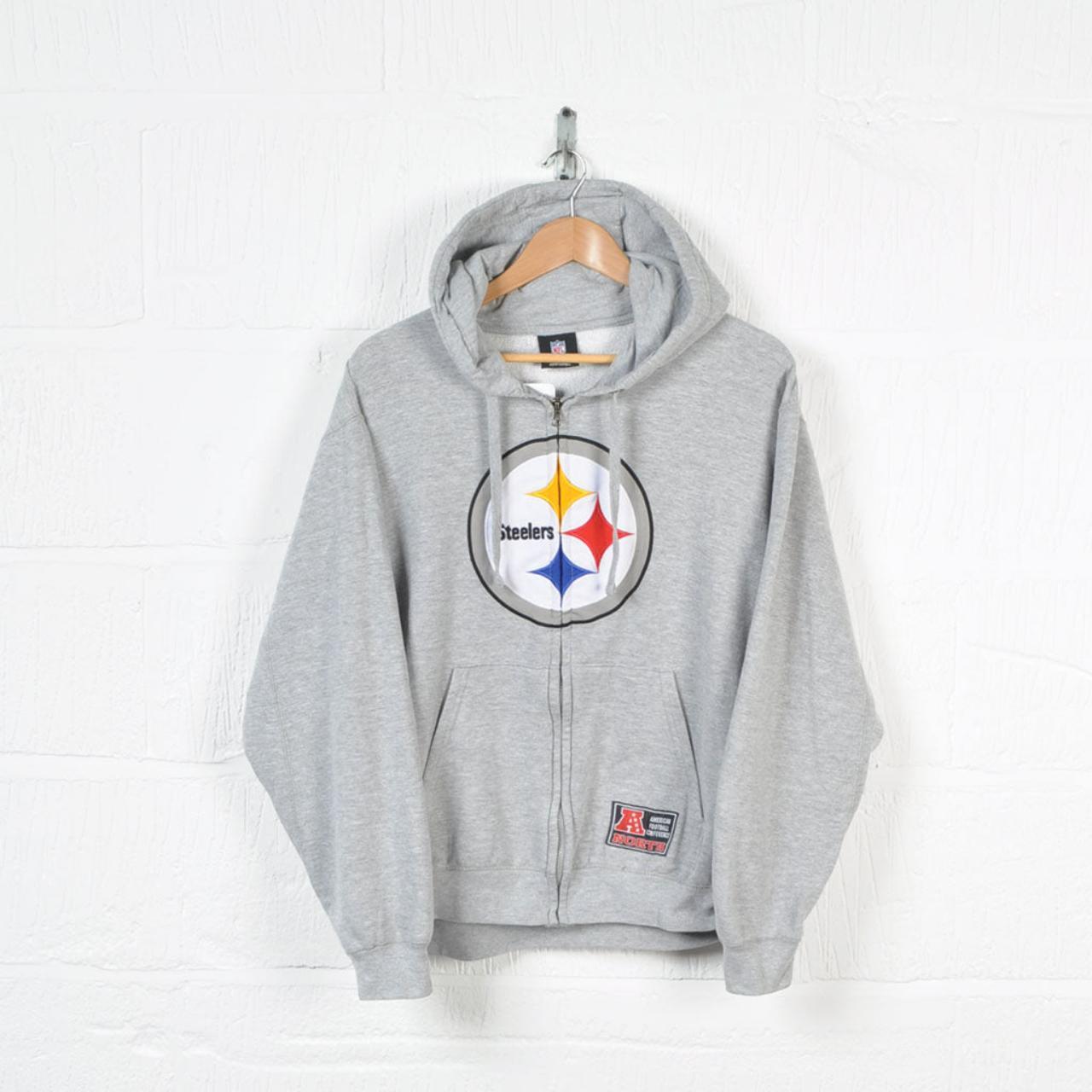 Vintage Pittsburgh Steelers sweatshirt in grey. From - Depop