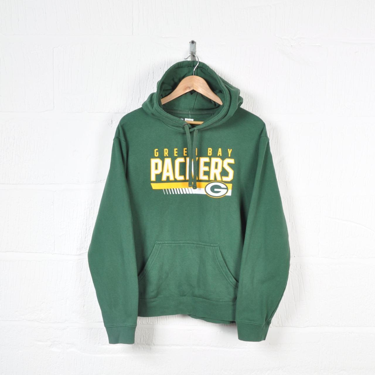 NFL fan apparel Green Bay packers mens green hooded - Depop