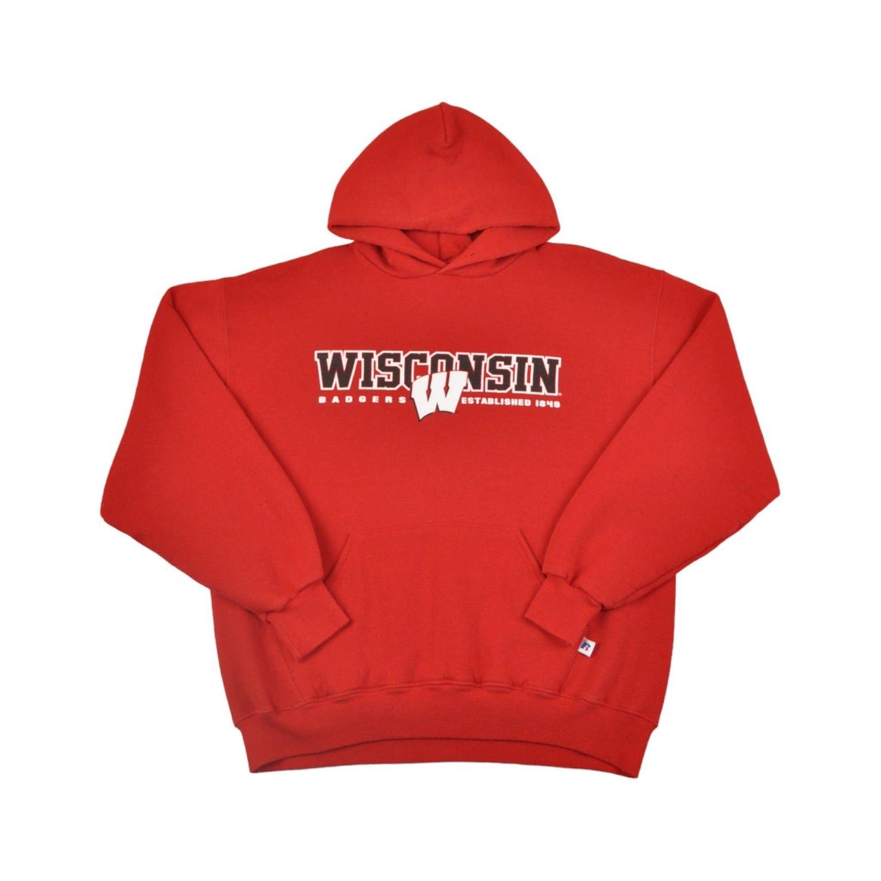 Vintage Wisconsin Badgers Russell Athletic Hoodie Depop