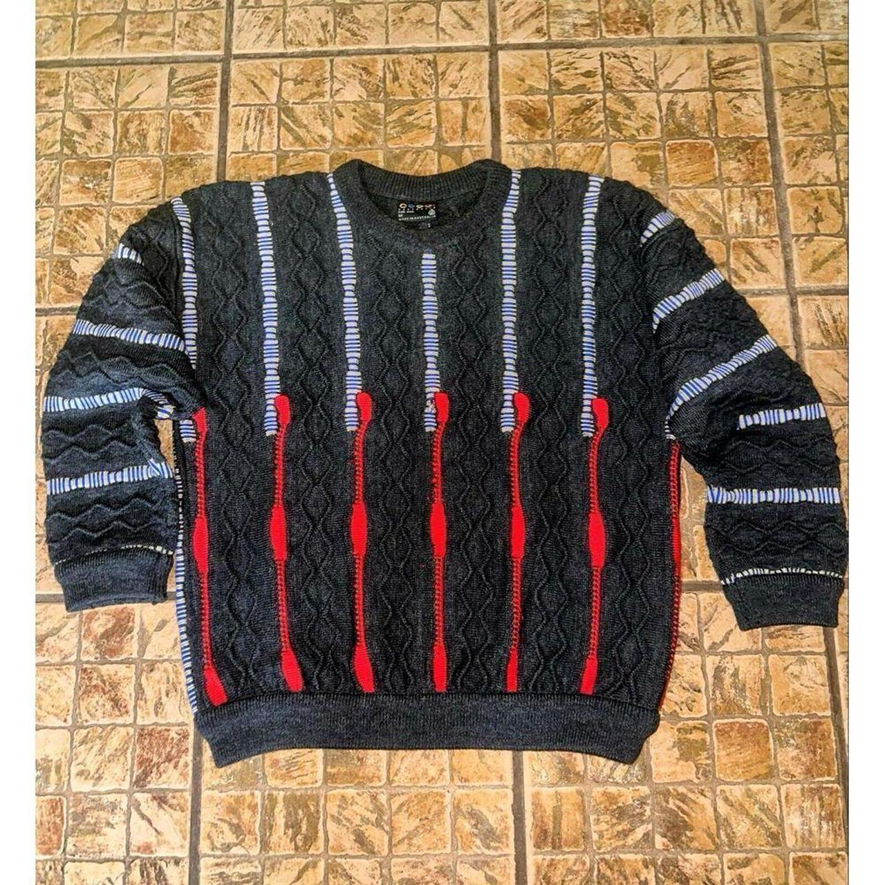 Vtg Authentic COOGI AUSTRALIA 3D knit sweater 1990s...