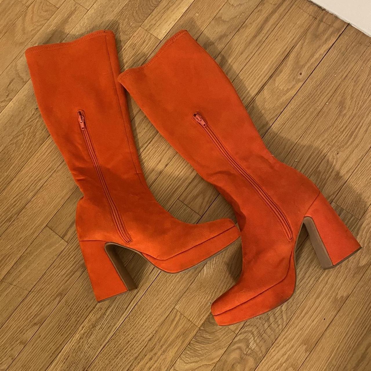 Jeffrey campbell orange boots best sale