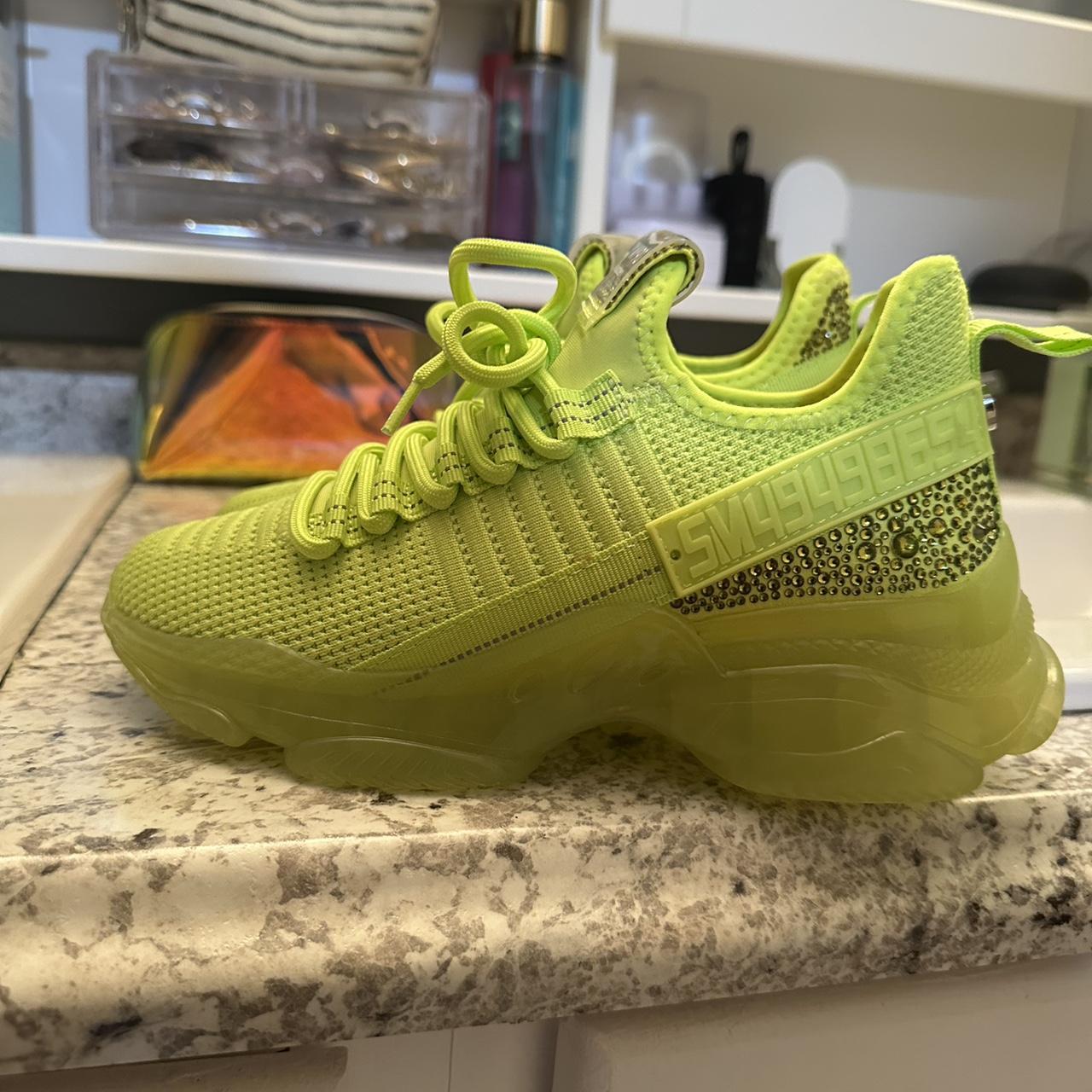 Lime green steve madden sneakers on sale