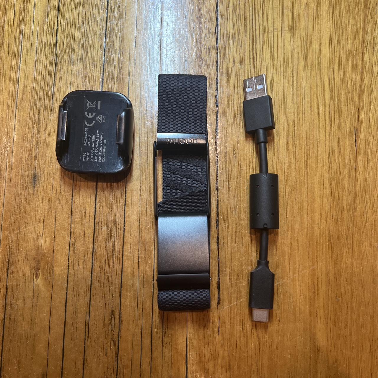 Whoop with black band, battery pack/charger Depop