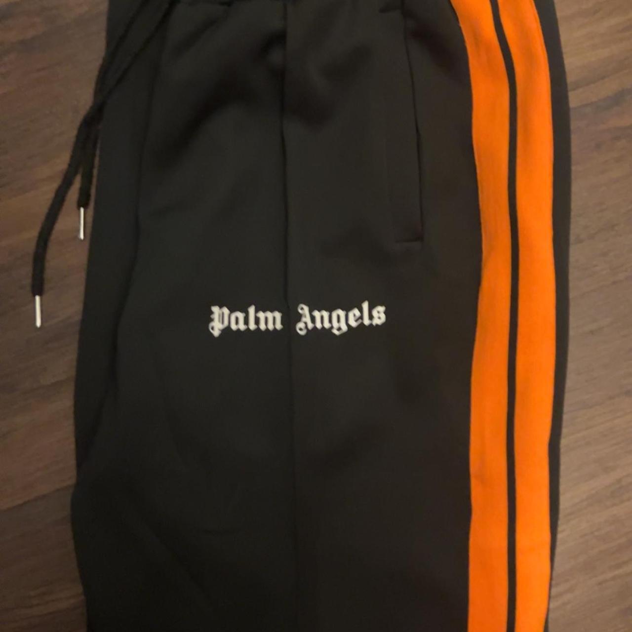 Black and orange Palm Angels tracksuit bottoms