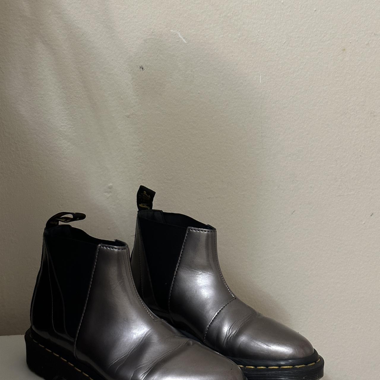 Dr Martens Patent Leather Bianca Chelsea boots with. Depop