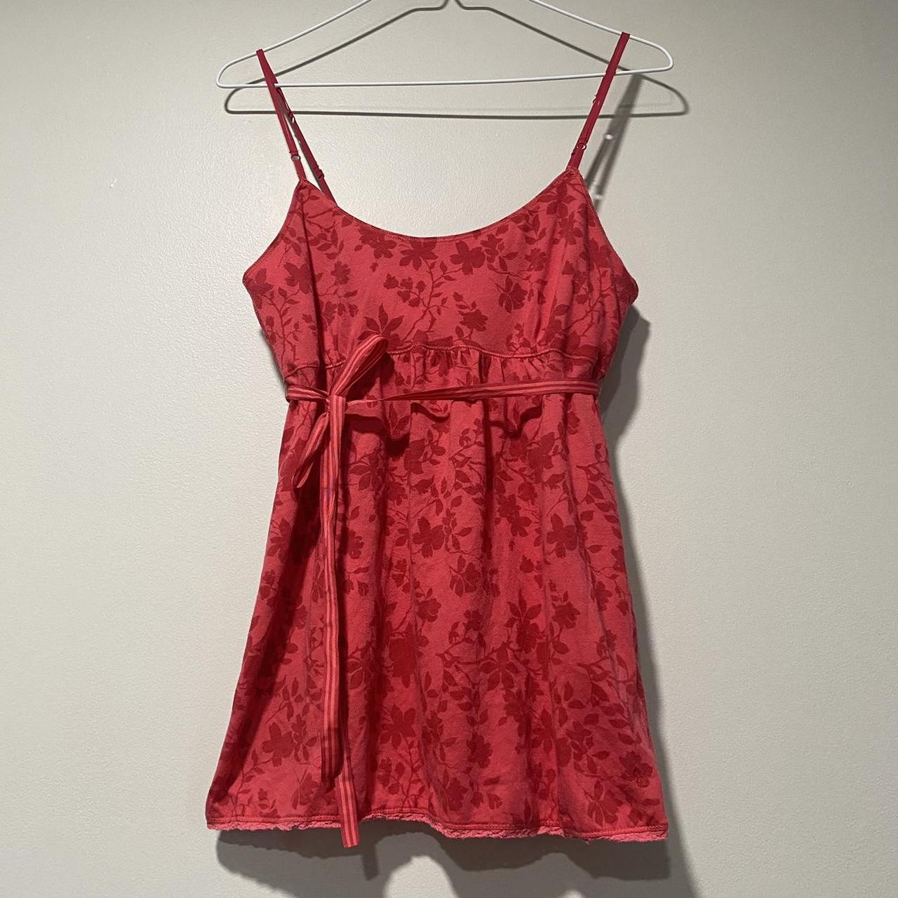 cutest floral babydoll cami tank with a ribbon bow... - Depop