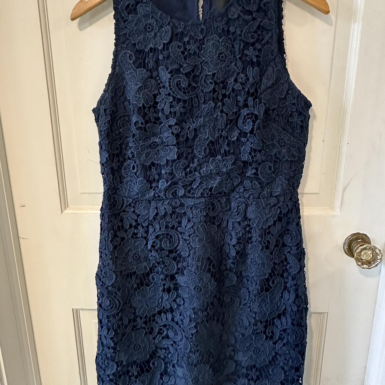 J crew navy lace dress best sale