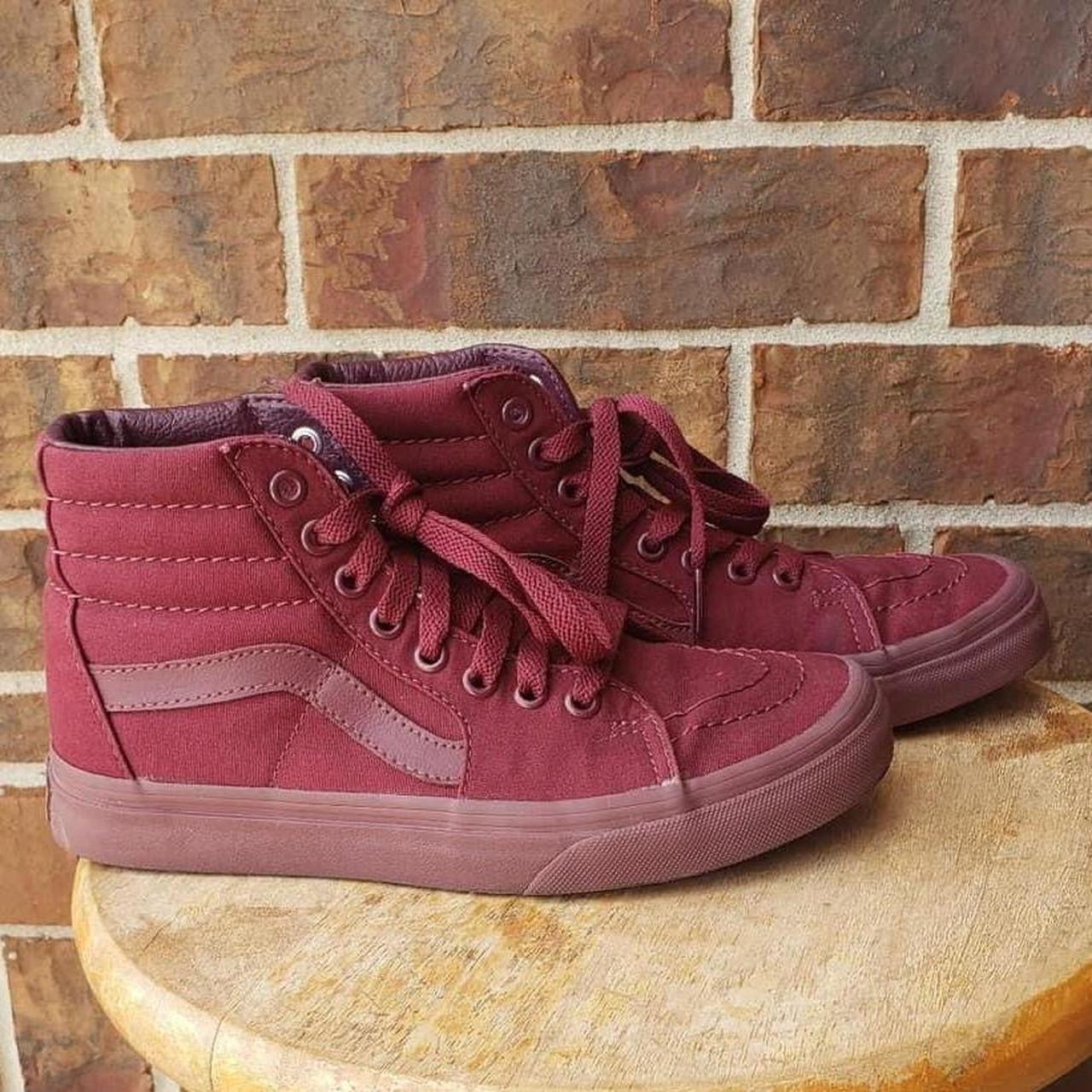 Burgundy High Top Vans Womens 9 Vans Sneakers. Depop