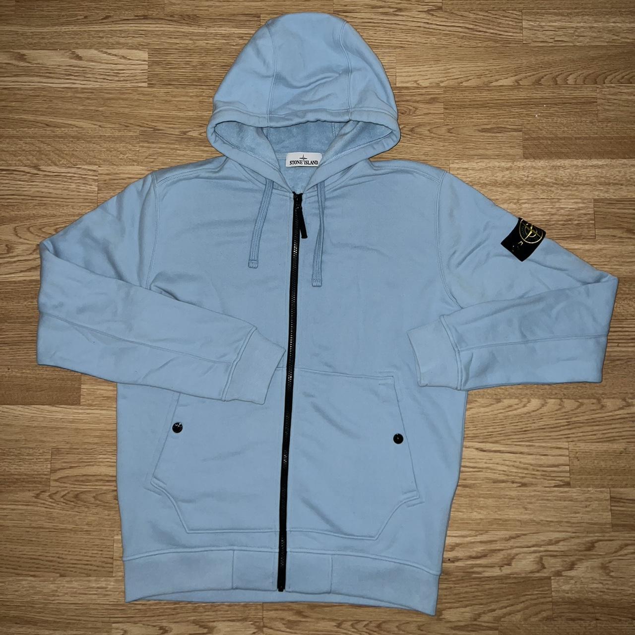 Men’s Stone Island Blue Hoodie - Size Large New... - Depop