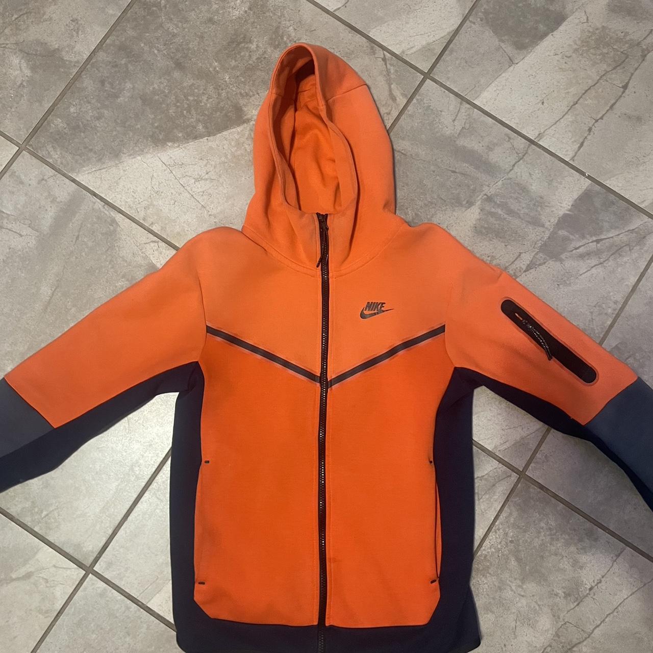 nike tech fleece orange blue