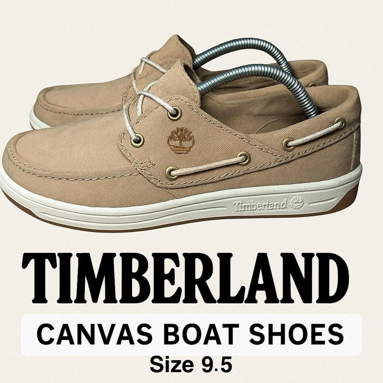 Timberland Men's Boat shoes - Tan - US 9.5 – Timberland Boat Shoes Men's 9.5 Canvas Moc …