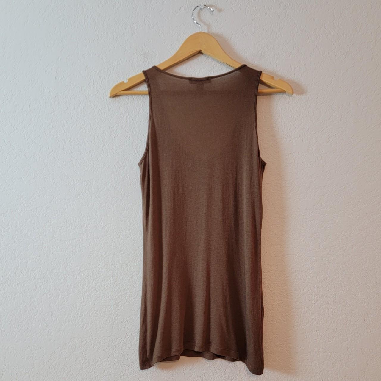 Brown Express Y2K Studded Tank Top Size:... - Depop