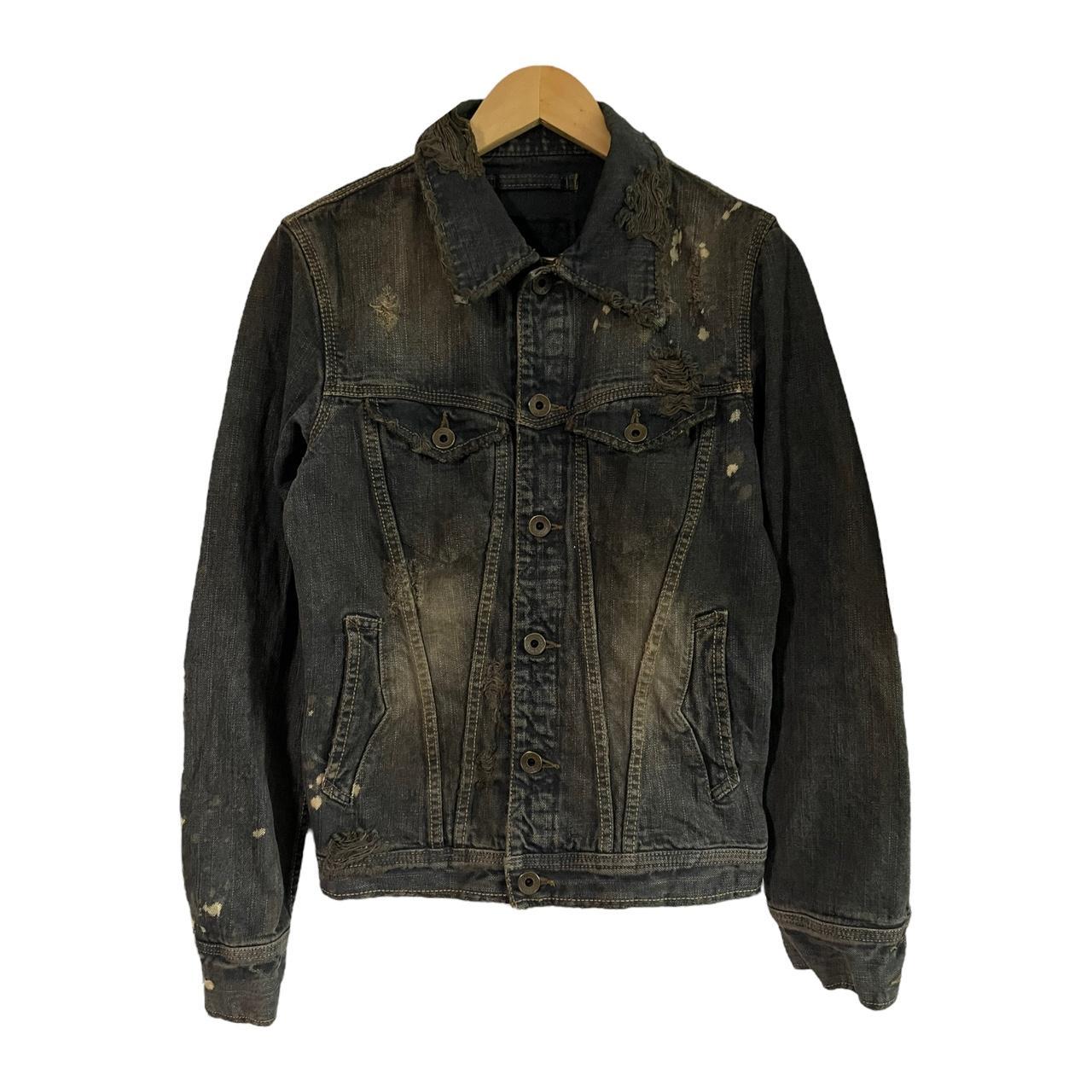 Vintage goa distressed denim jacket Sz s #boro - Depop