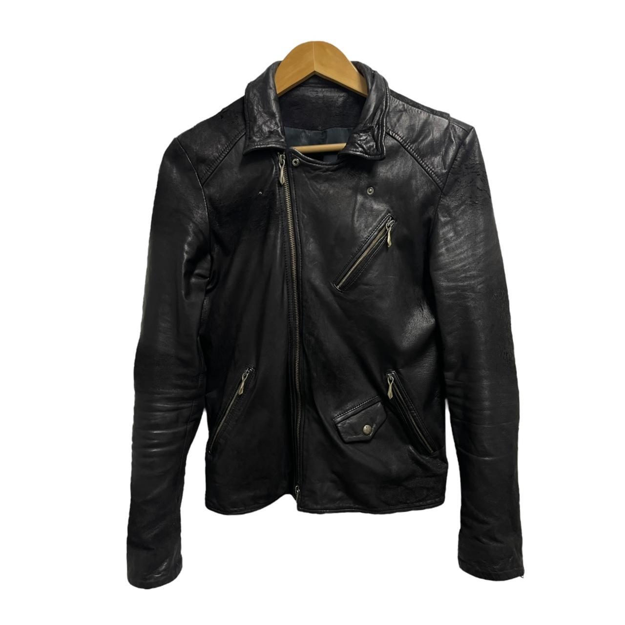 14th addiction leather jacket Sz s - Depop