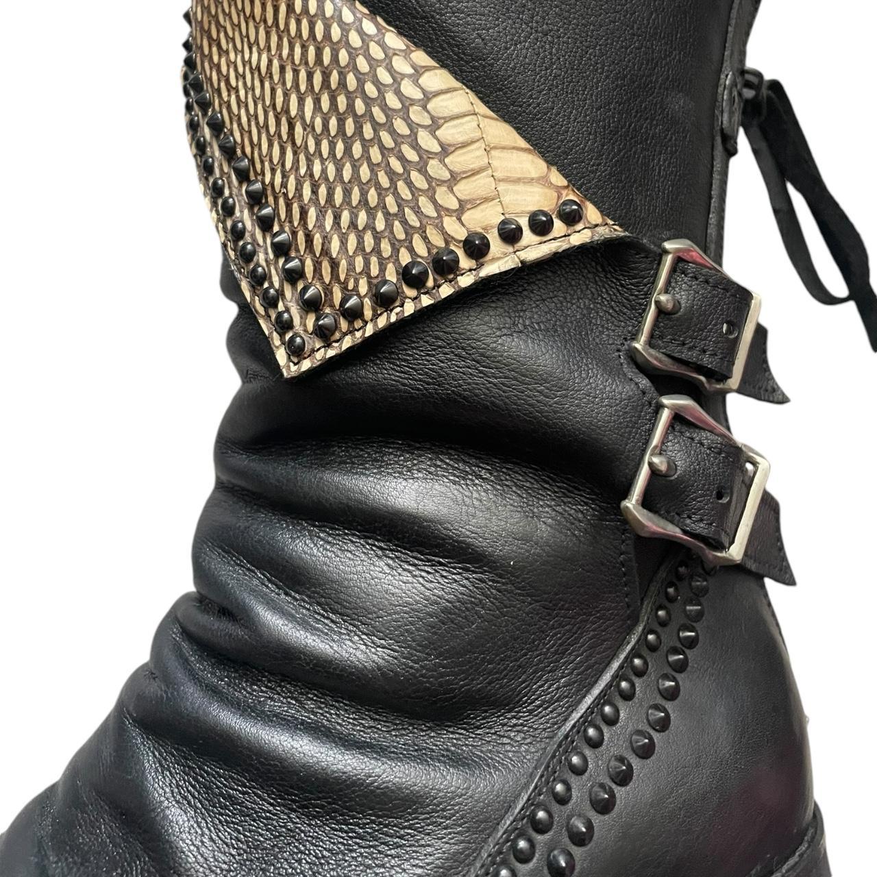 Kmrii snakeskin crush boots Sz42 | Depop