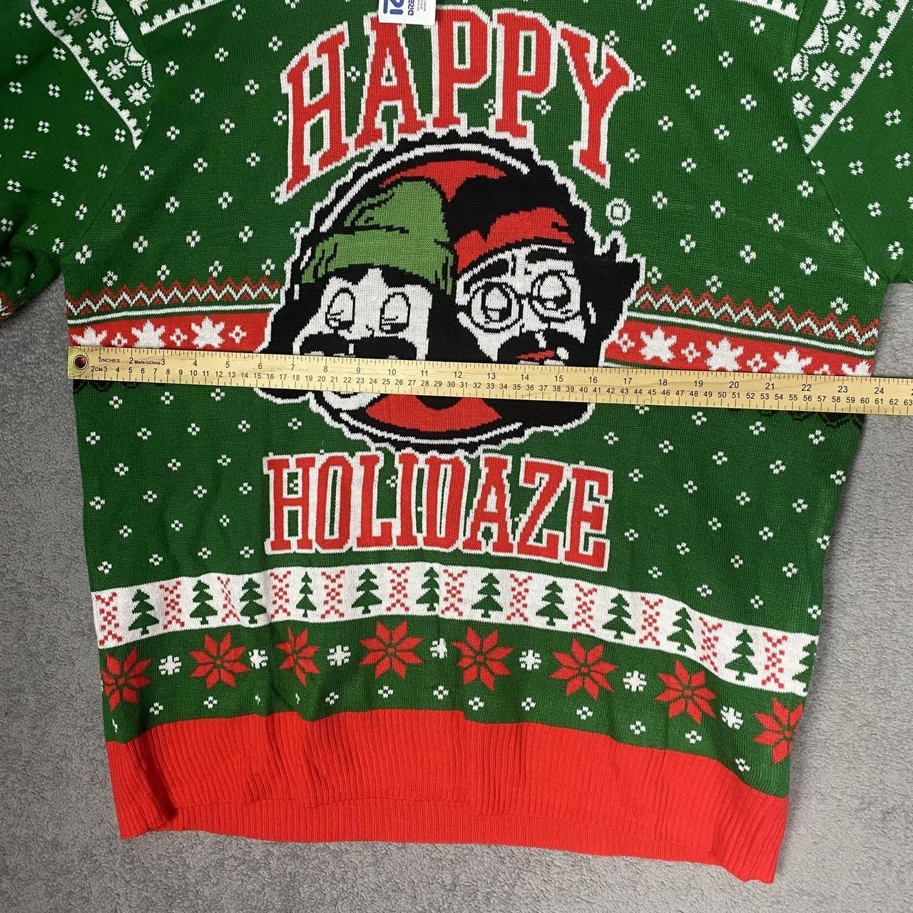 Source Unknown Men's Sweater - Green/Red - M – Ch… - image 3