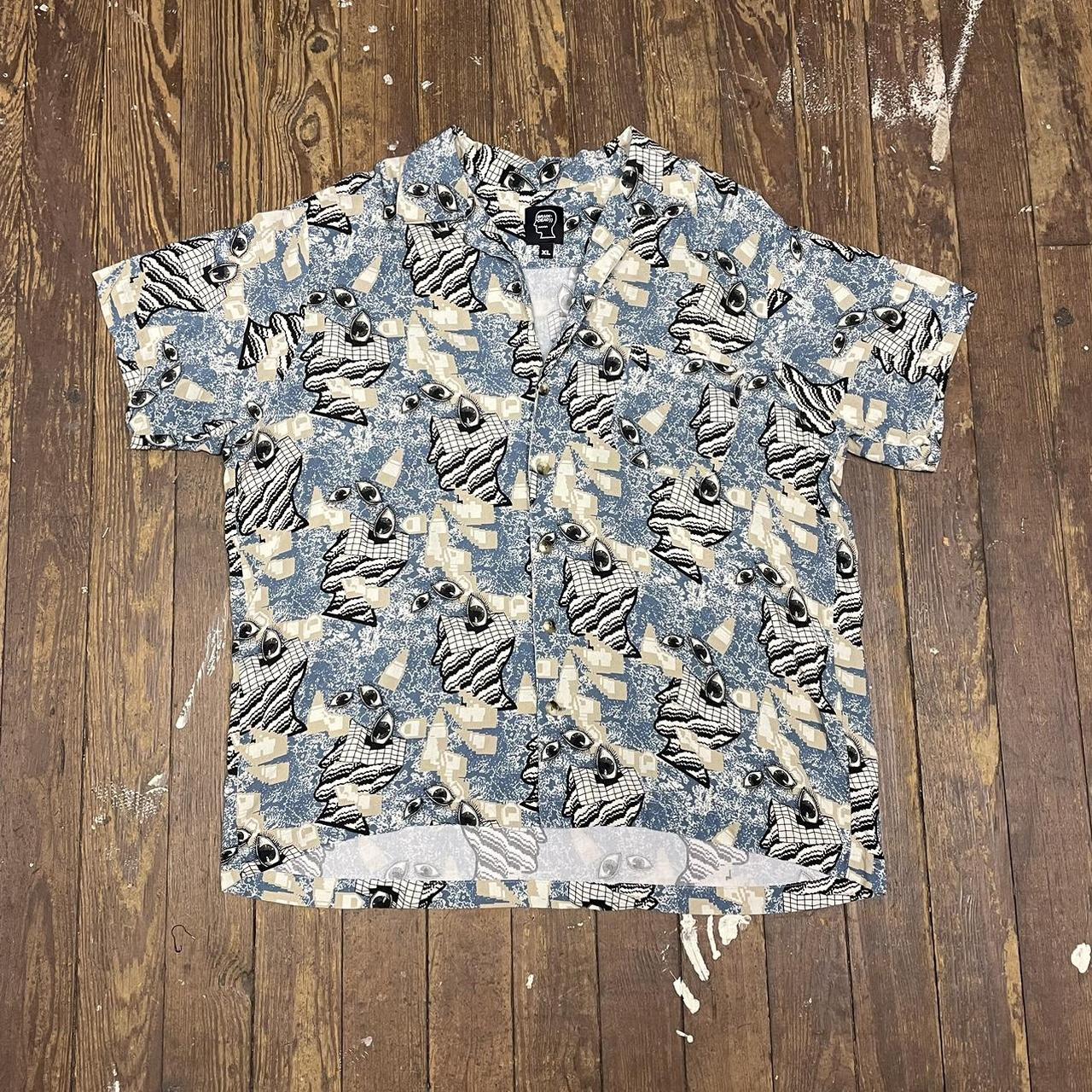 Braindead shortsleeve buttondown, good condition,... - Depop